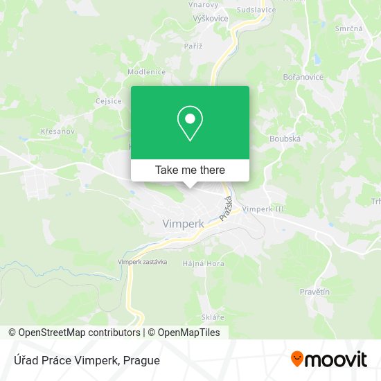 Карта Úřad Práce Vimperk