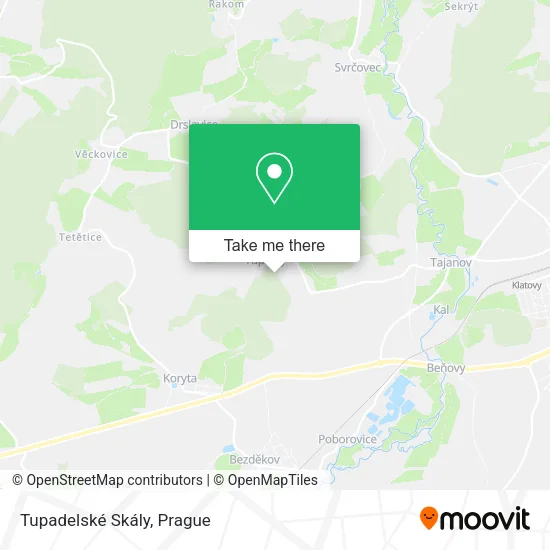 Карта Tupadelské Skály