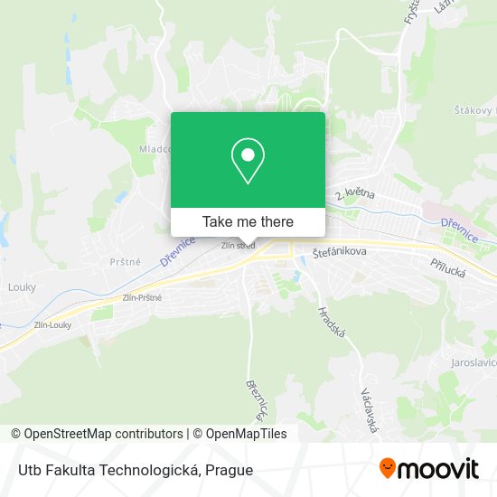 Utb Fakulta Technologická map