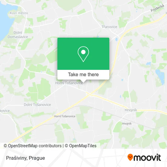 Карта Prašiviny