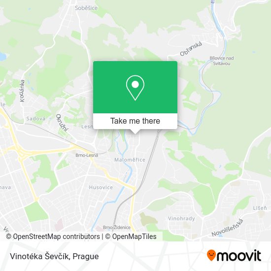 Vinotéka Ševčík map