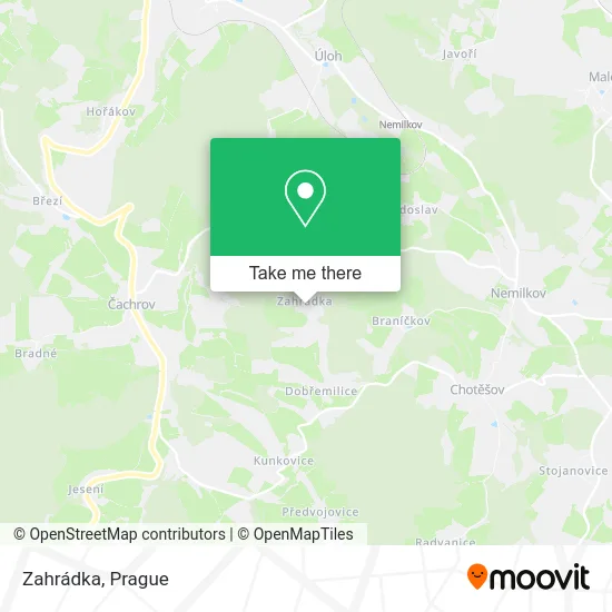 Карта Zahrádka
