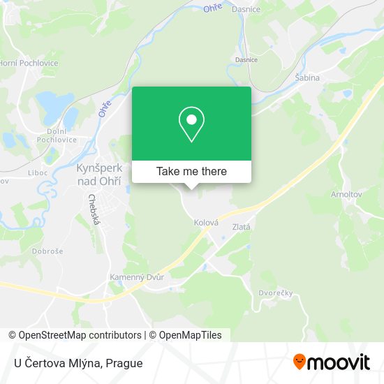 U Čertova Mlýna map