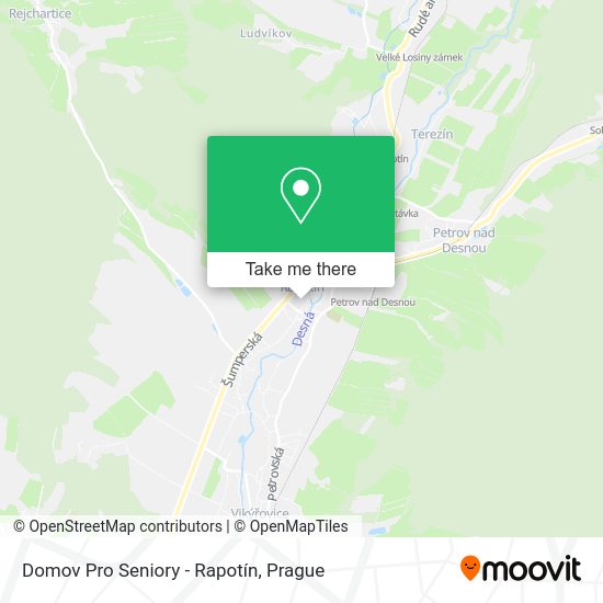 Карта Domov Pro Seniory - Rapotín