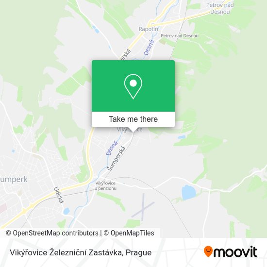 Vikýřovice Železniční Zastávka map