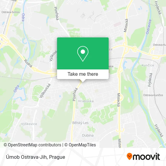 Карта Úmob Ostrava-Jih