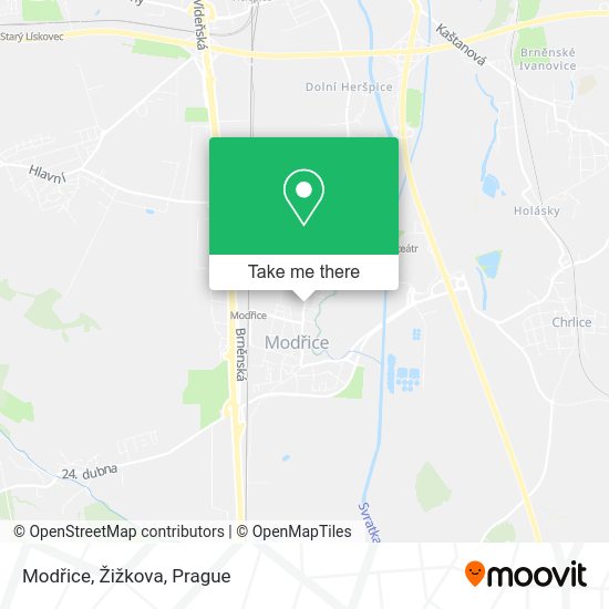 Modřice, Žižkova map