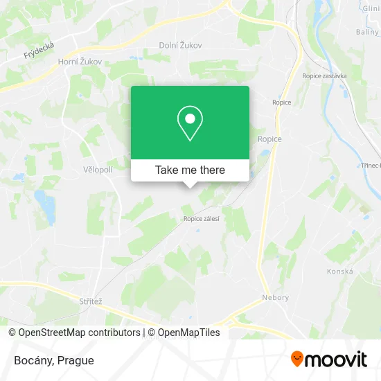 Карта Bocány