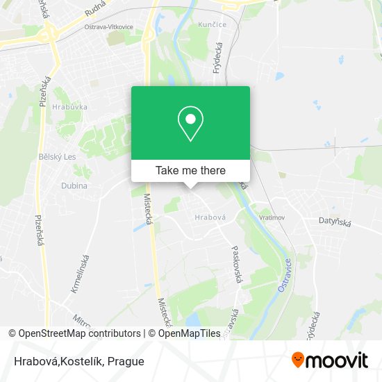 Hrabová,Kostelík map