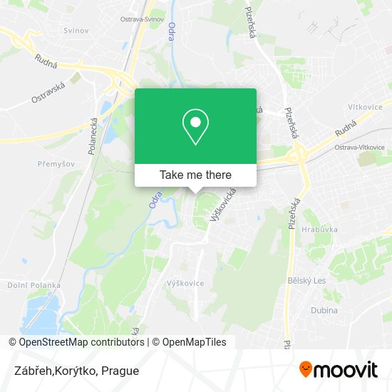 Zábřeh,Korýtko map