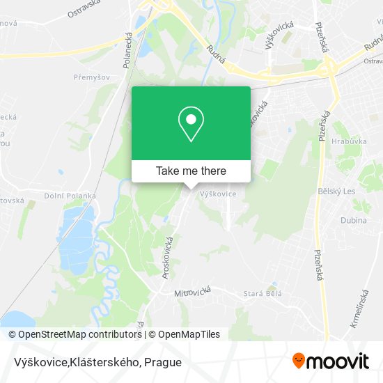 Výškovice,Klášterského map