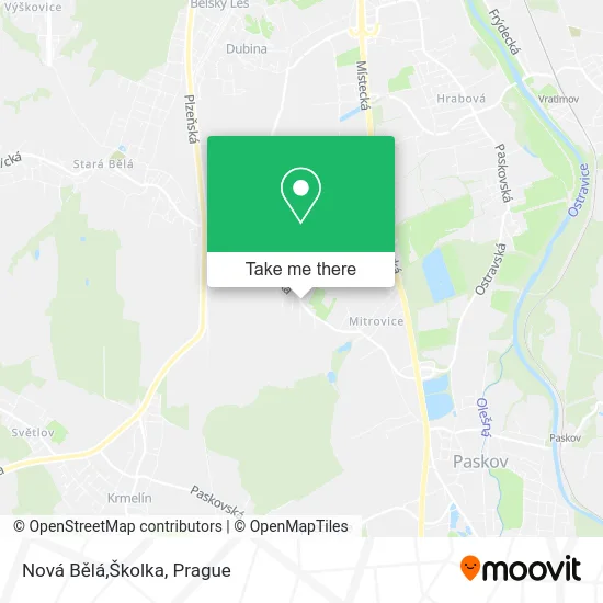 Карта Nová Bělá,Školka