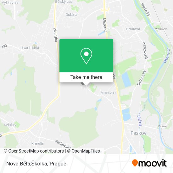 Nová Bělá,Školka map
