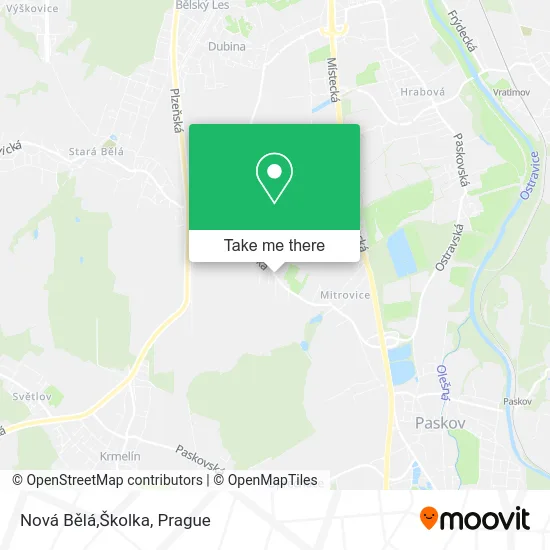 Карта Nová Bělá,Školka