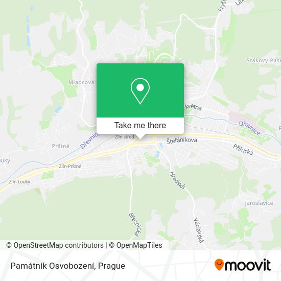 Památník Osvobození map