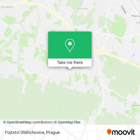 Fojtství Oldřichovice map
