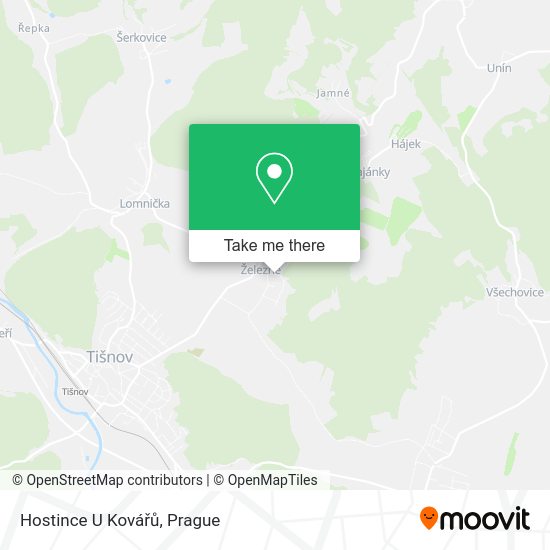 Hostince U Kovářů map