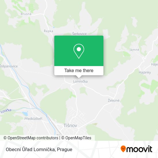 Obecní Ůřad Lomnička map