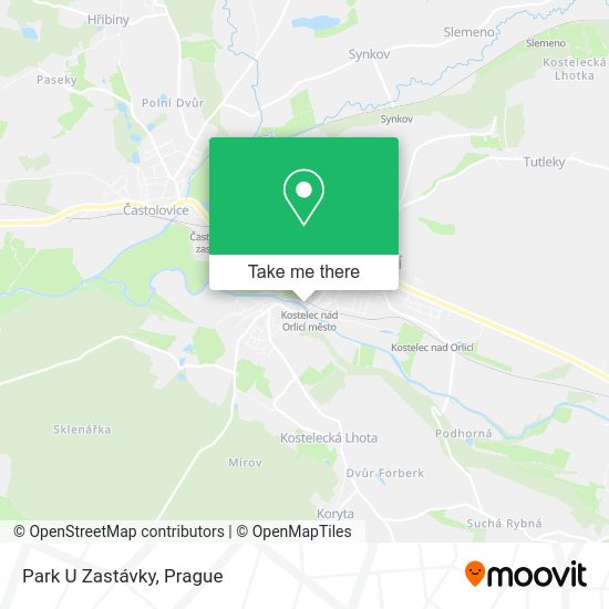 Карта Park U Zastávky