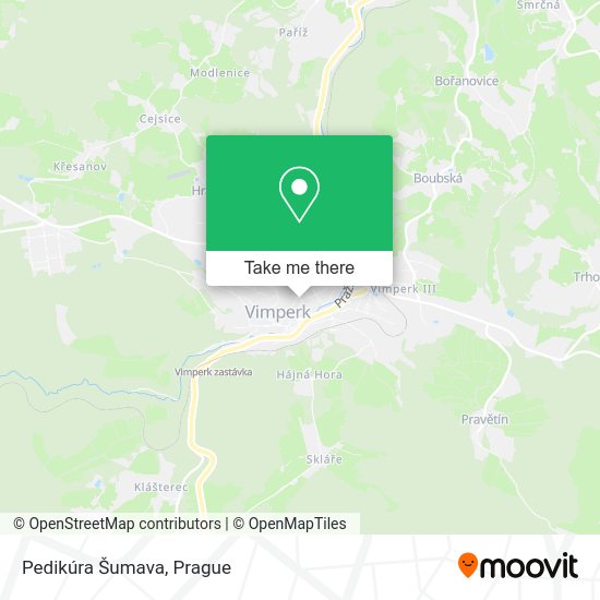 Pedikúra Šumava map