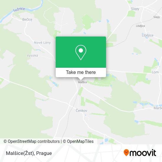 Malšice(Žst) map