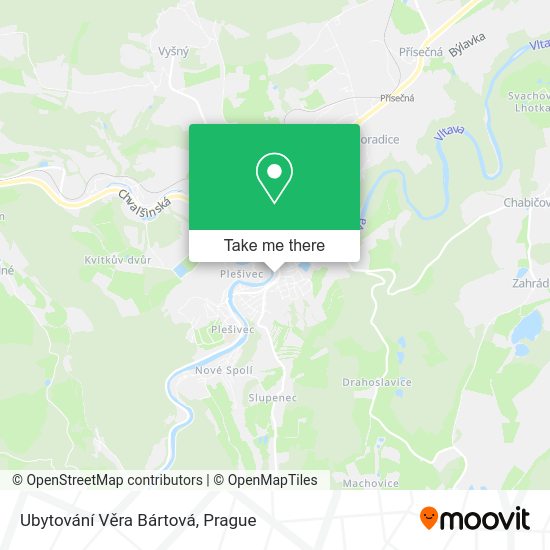 Ubytování Věra Bártová map