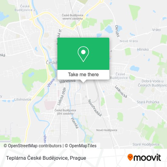Teplárna České Budějovice map