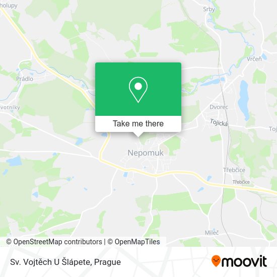 Sv. Vojtěch U Šlápete map