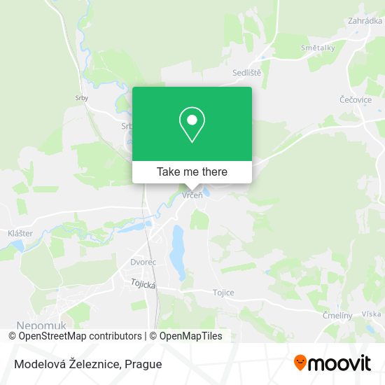 Modelová Železnice map