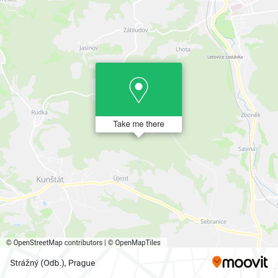 Strážný (Odb.) map