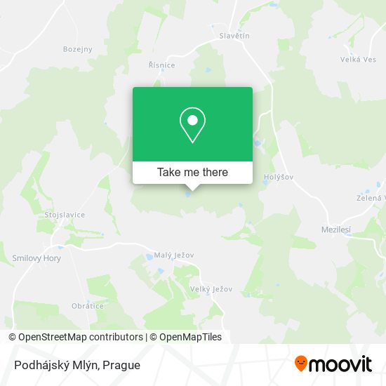 Podhájský Mlýn map