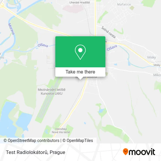 Карта Test Radiolokátorů