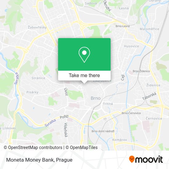 Moneta Money Bank map