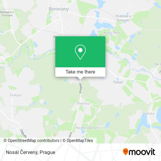 Nosál Červený map