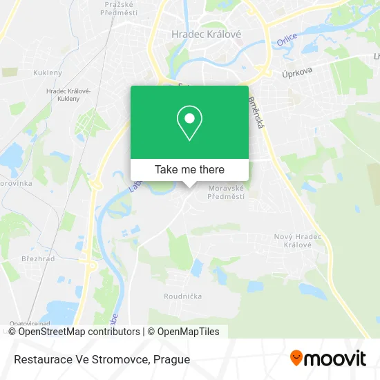 Карта Restaurace Ve Stromovce