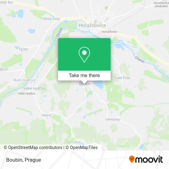 Карта Boubín