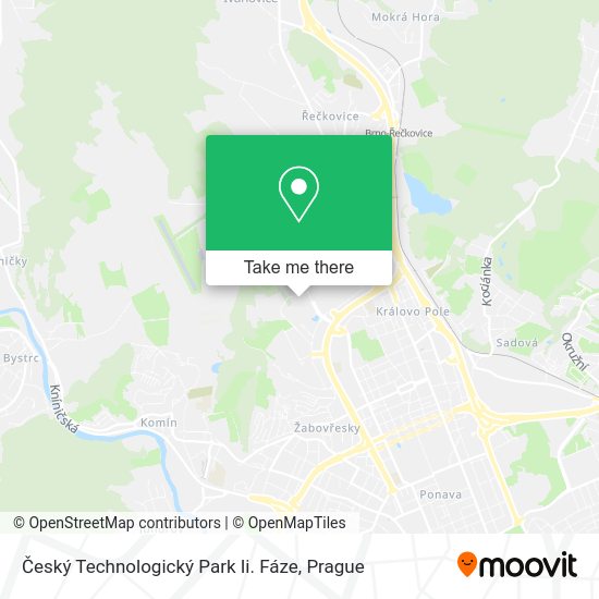 Český Technologický Park Ii. Fáze map