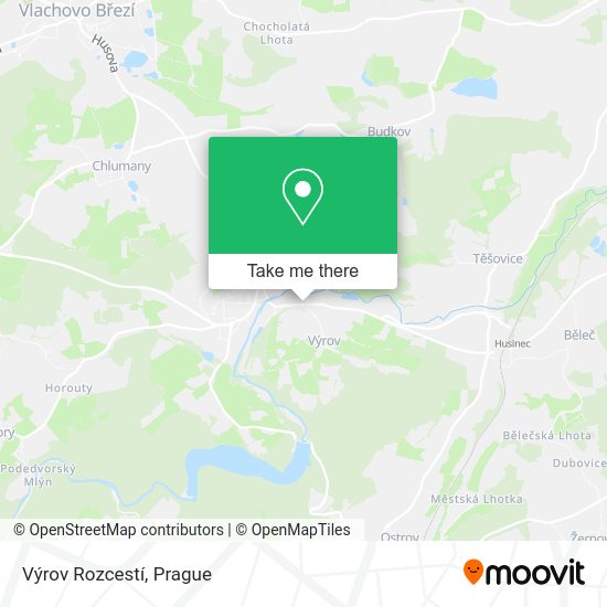 Výrov Rozcestí map