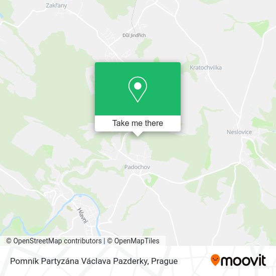 Карта Pomník Partyzána Václava Pazderky