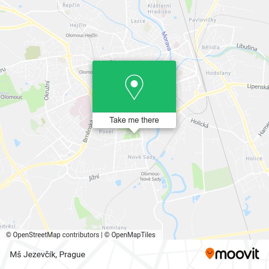 Mš Jezevčík map