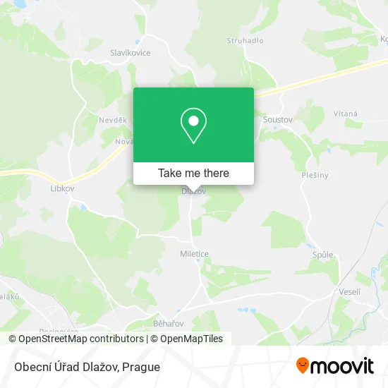 Карта Obecní Úřad Dlažov