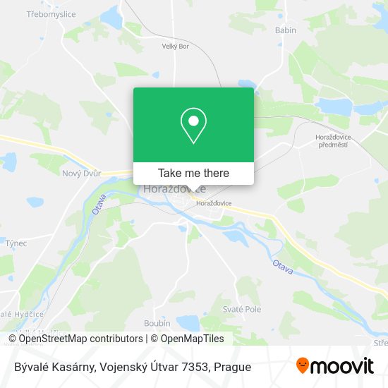 Bývalé Kasárny, Vojenský Útvar 7353 map