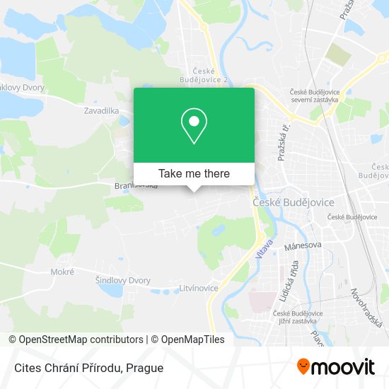 Cites Chrání Přírodu map