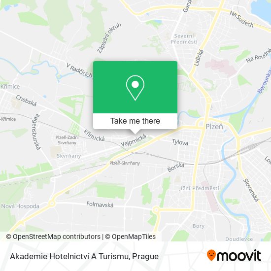 Akademie Hotelnictví A Turismu map