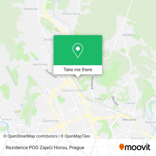 Rezidence POD Zaječí Horou map