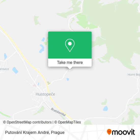 Putování Krajem André map