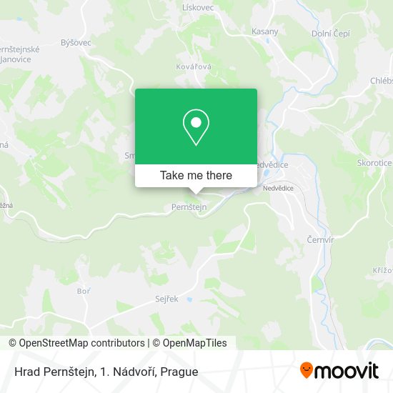 Hrad Pernštejn, 1. Nádvoří map
