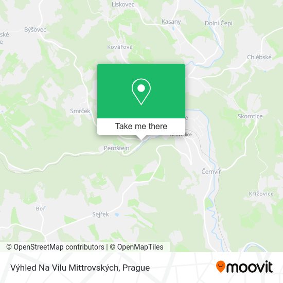 Výhled Na Vilu Mittrovských map