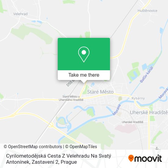 Cyrilometodějská Cesta Z Velehradu Na Svatý Antonínek, Zastavení 2 map