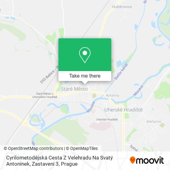 Cyrilometodějská Cesta Z Velehradu Na Svatý Antonínek, Zastavení 3 map